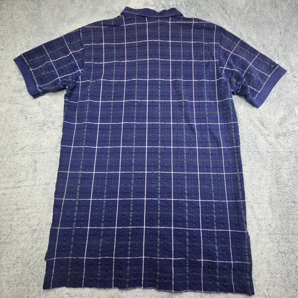 Vintage Polo Ralph Lauren Mens Large Windowpane Plaid Polo Shirt Made In USA Ivy
